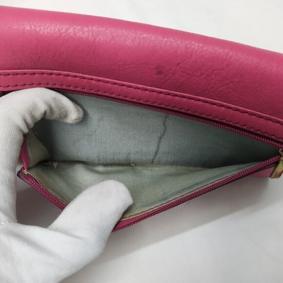 Fossil Pink Leather Credit Card ID Window Trifold Wallet - Picture 14 of 16